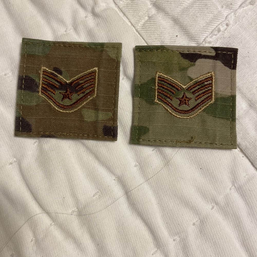 2 x Staff Sergent Velcro Rank. Multicam.